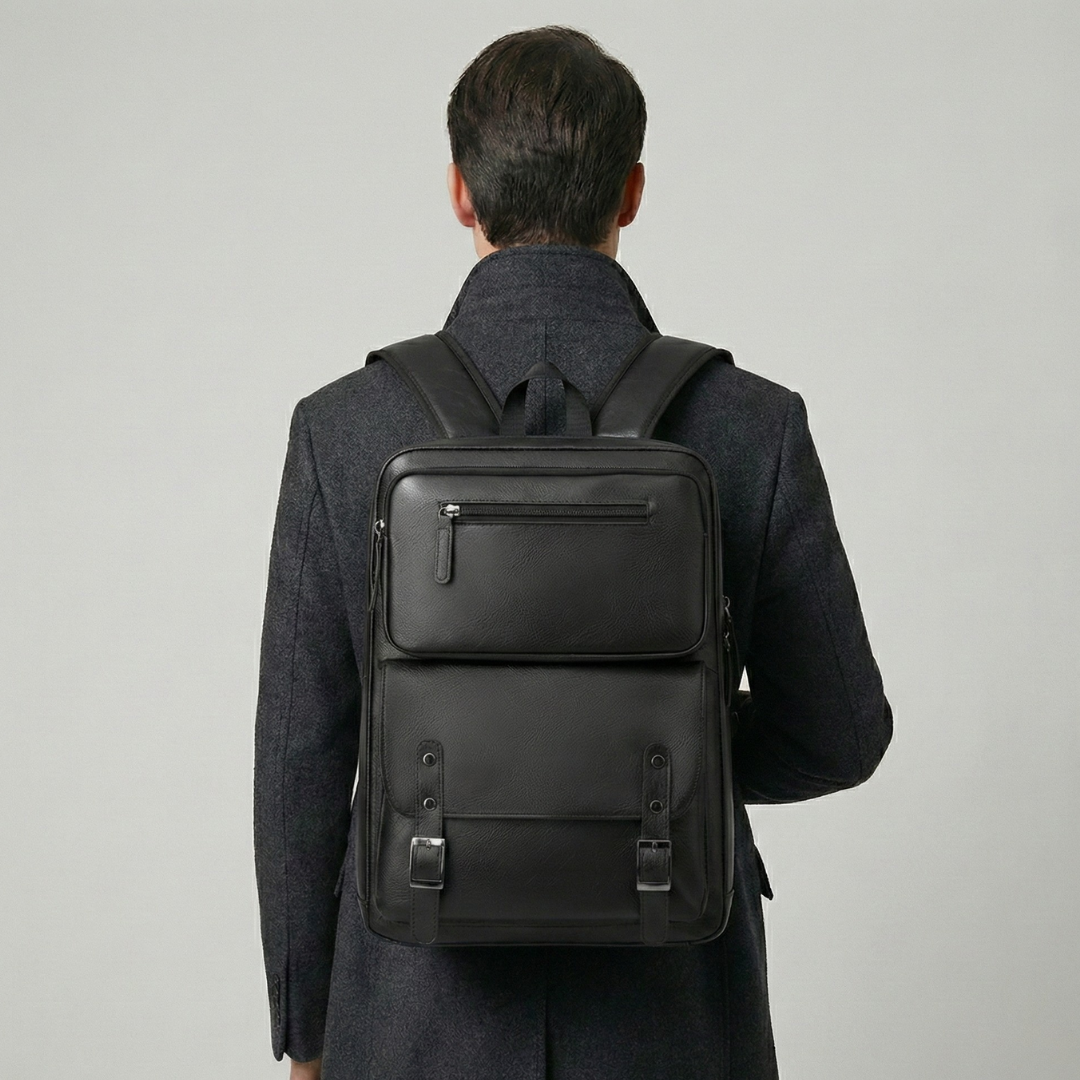 PU Leather Laptop Backpack – Large Capacity, Water-Resistant & Everyday Travel Ready