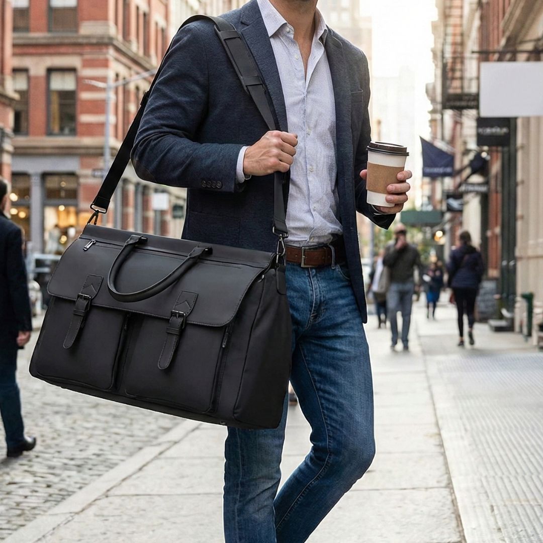 Multicolour Large-Capacity Travel Bag – 15.6” Laptop Shoulder, Crossbody & Handheld Commuter Bag