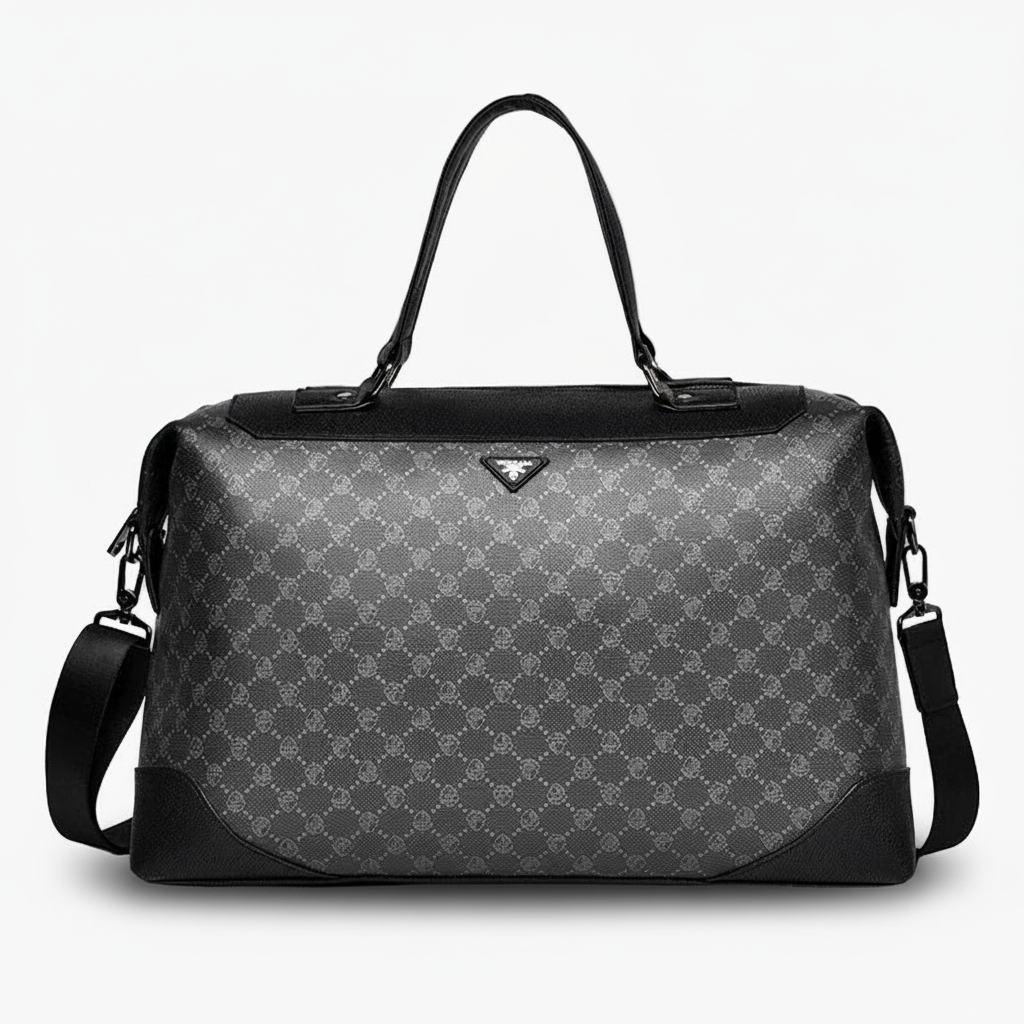 Waterproof Letter-Print Travel Duffel – Large-Capacity Handheld & Crossbody Business Bag
