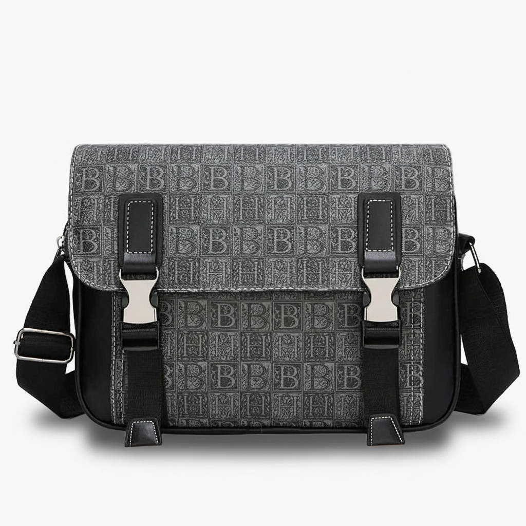 Luxury Patterned Flap Messenger Bag – Durable Soft PU Leather Shoulder Tote