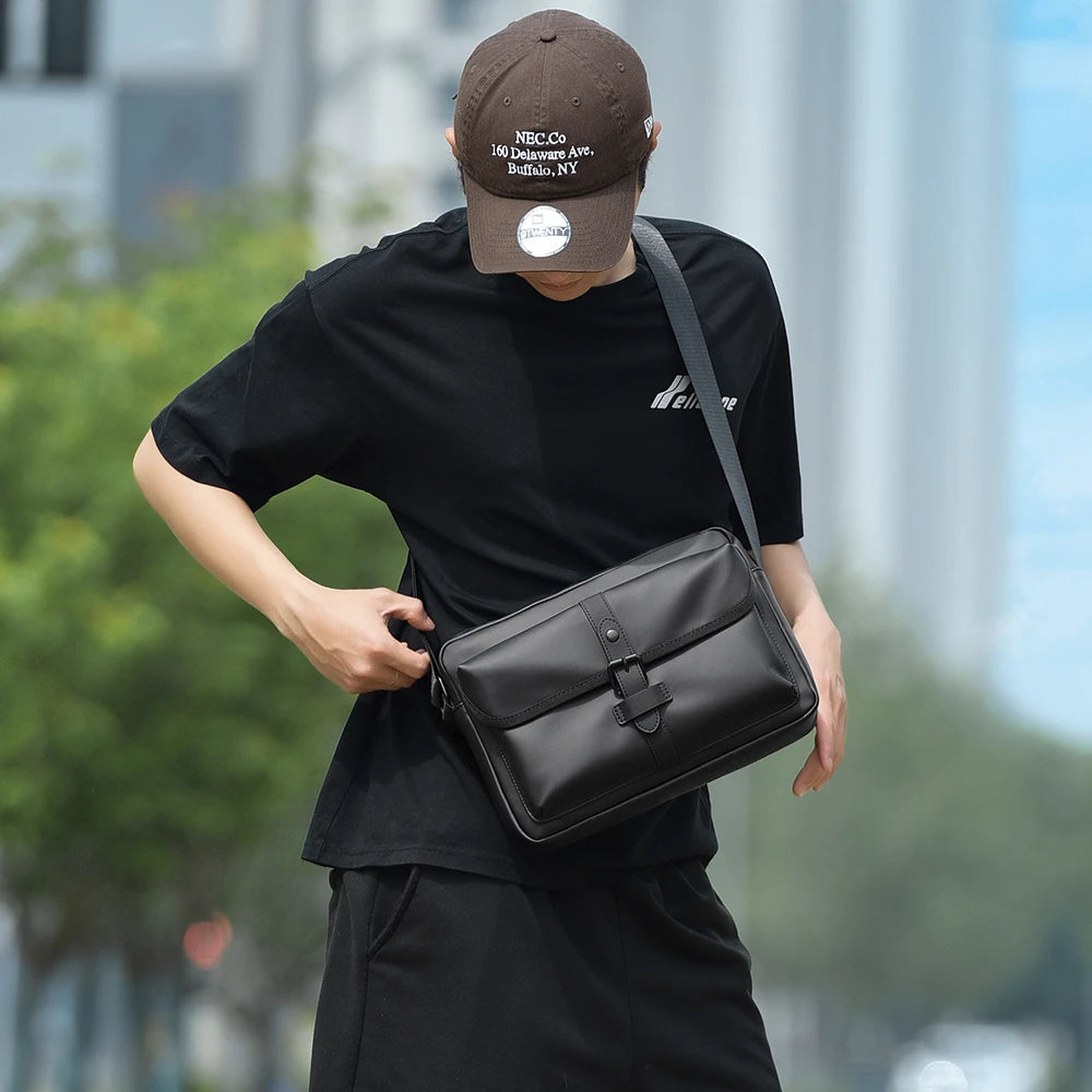 Luxury Soft PU Leather Messenger Bag – High-Quality Business & Daily Shoulder Tote